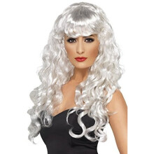 Women's White Curly Mermaid Wig