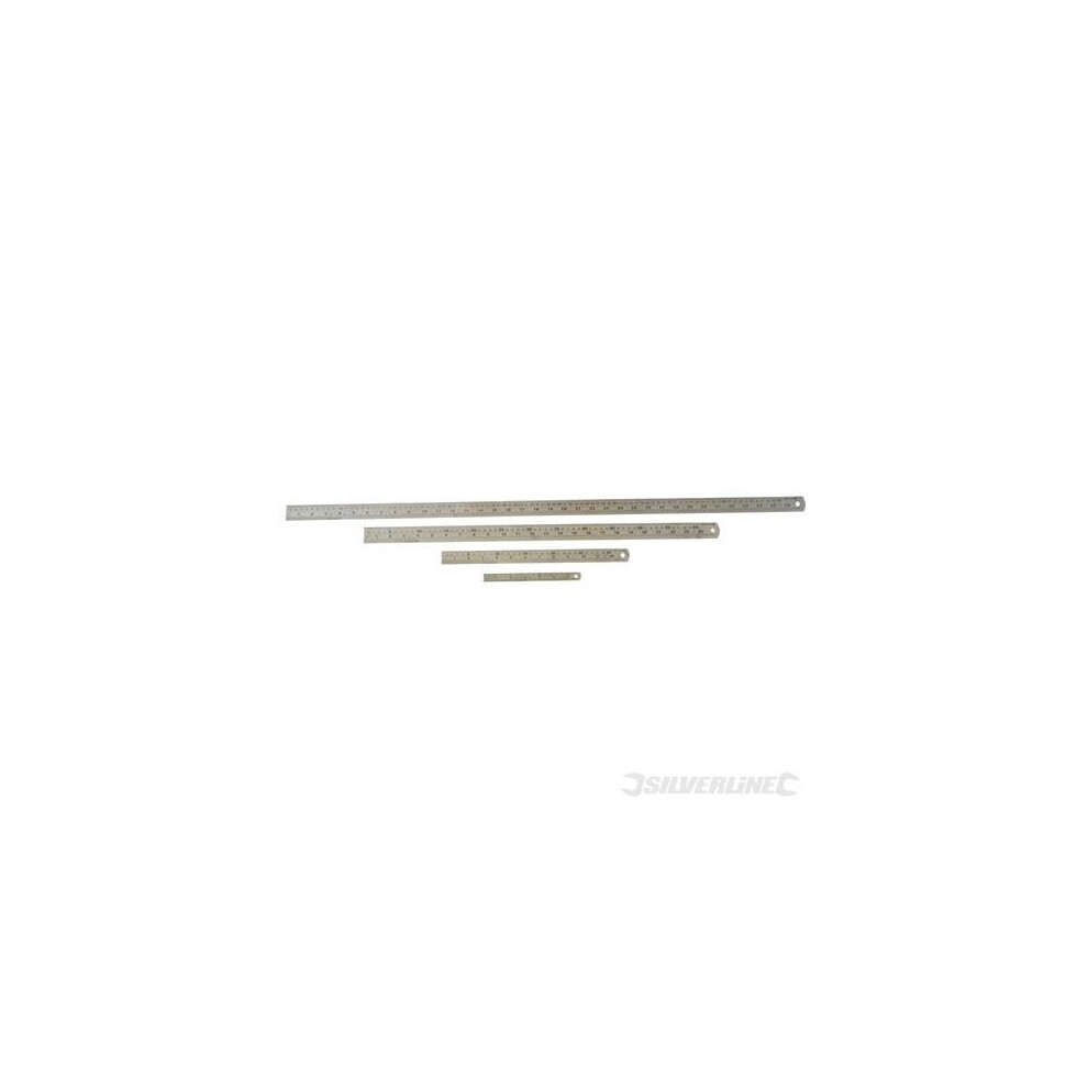 900mm Silverline Steel Rule - Mt69 -  steel 900mm rule silverline mt69