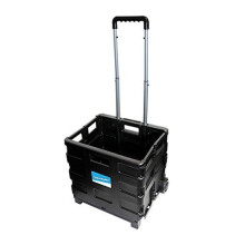 Silverline 633400 Folding Box Trolley 25kg - Lightweight, Foldable Boot Cart for Shopping & Storage