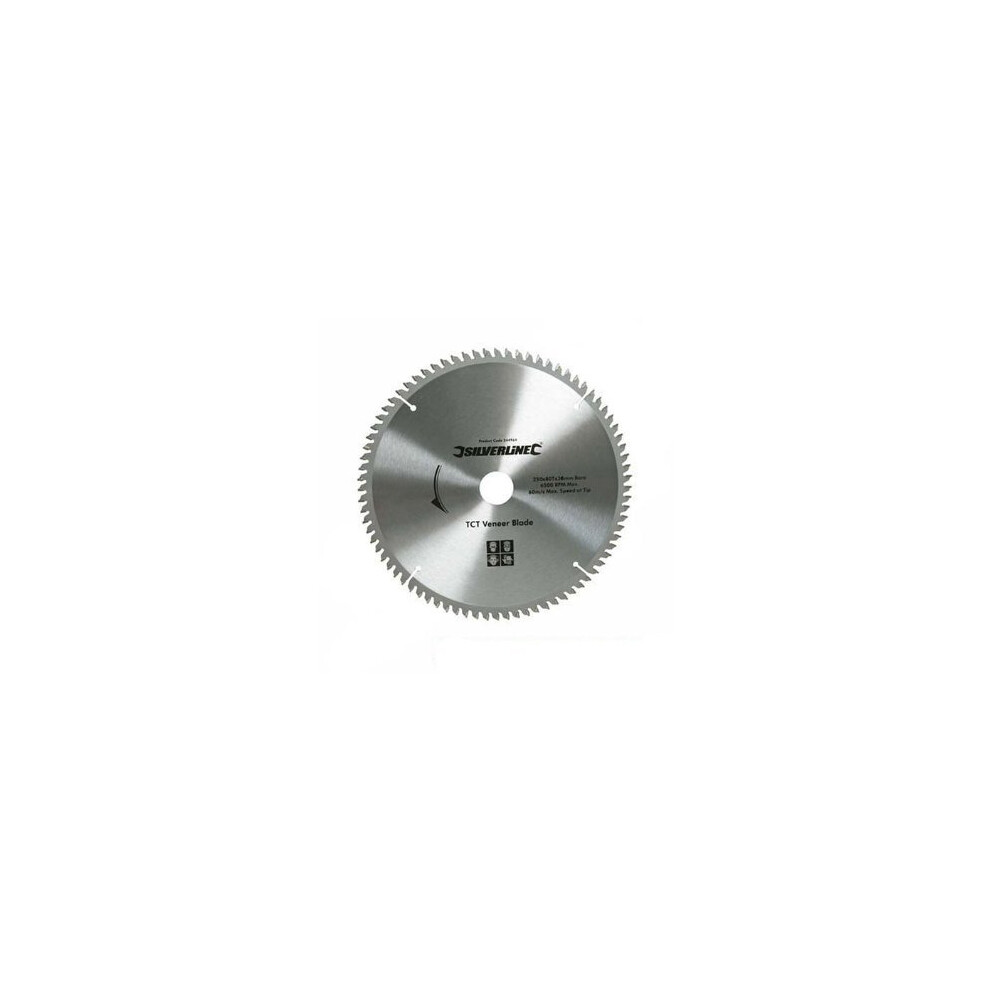 Silverline Tct Veneer Blade 100t 300 x 30 - 25, 20, 16mm Rings - 25 20 427539 -  tct blade veneer 16mm x 25 20 silverline 100t 300 rings 427539