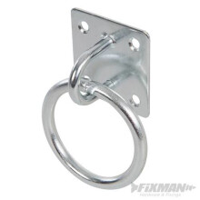 Fixman Chain Plate Galvanised Ring 50mm x 50mm Eg - 50mm Plate Chain Galvanised -  50mm plate chain galvanised ring x fixman eg steel eye rope metal
