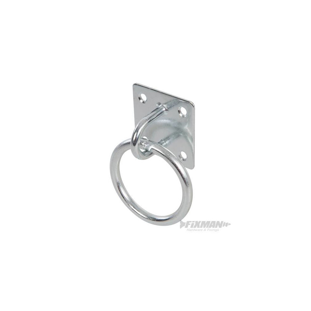 Fixman Chain Plate Galvanised Ring 50mm x 50mm Eg - 50mm Plate Chain Galvanised -  50mm plate chain galvanised ring x fixman eg steel eye rope metal