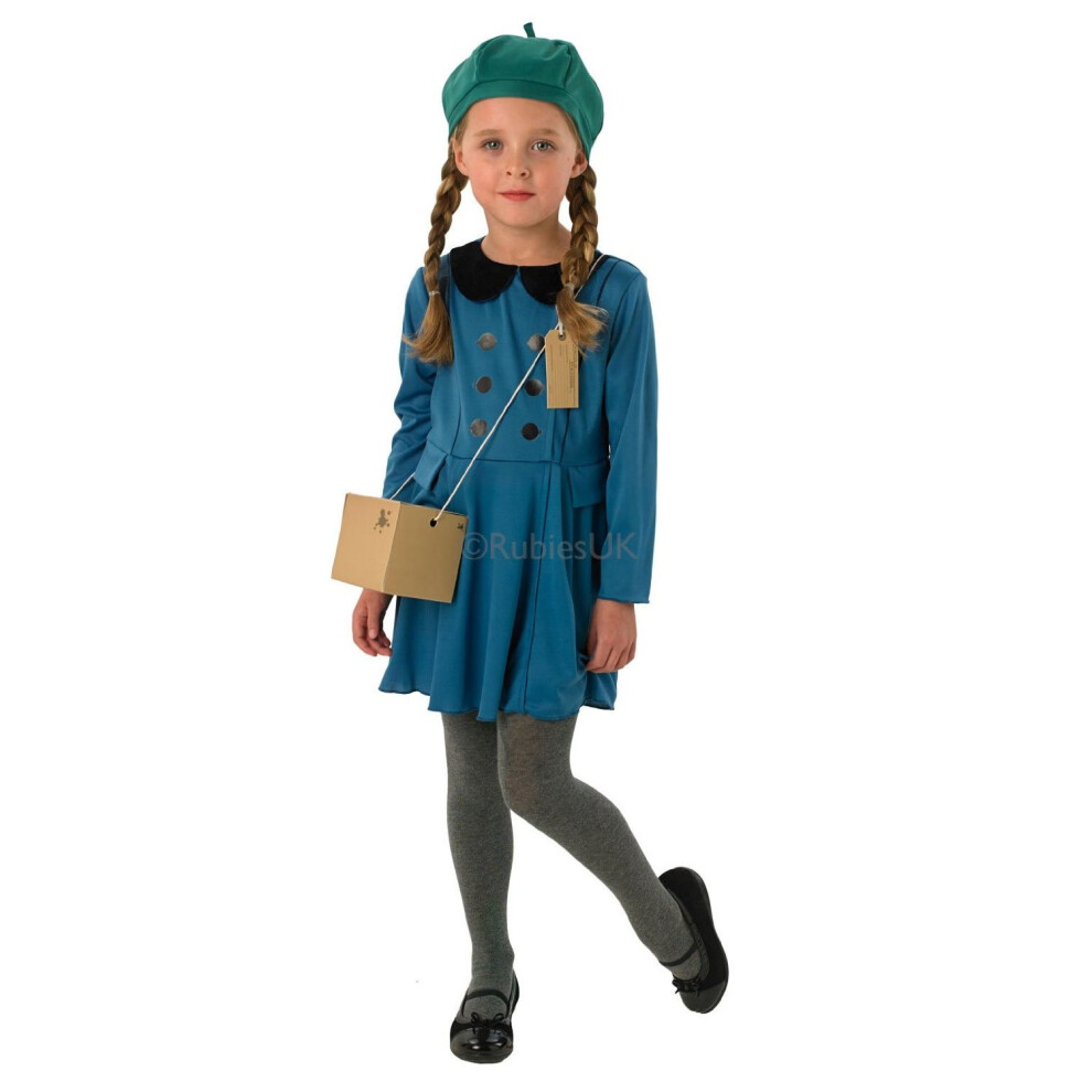 Large Girls Evacuee Girl Costume -  evacuee costume girl kids girls fancy dress rubies ww2 world war official large