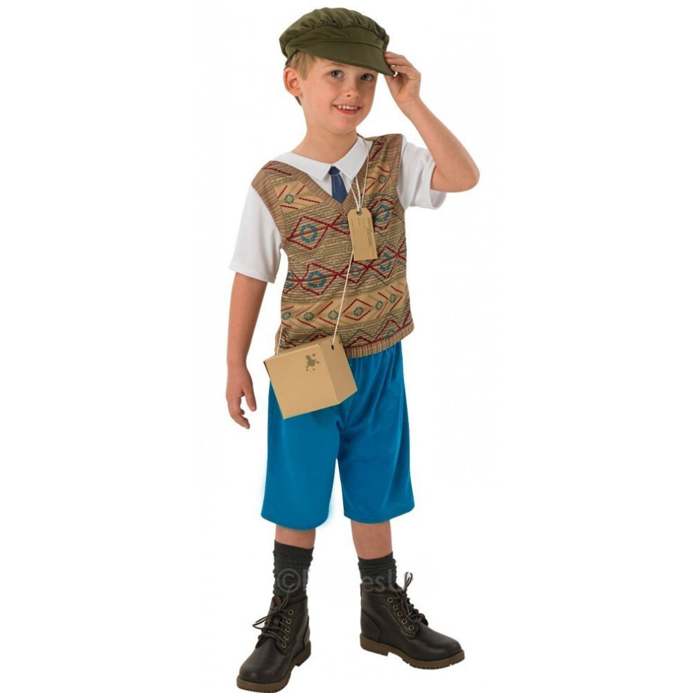 Medium Boys Evacuee Boy Costume -  evacuee boy costume fancy dress rubies world war ww2 kids official boys childrens outfit medium