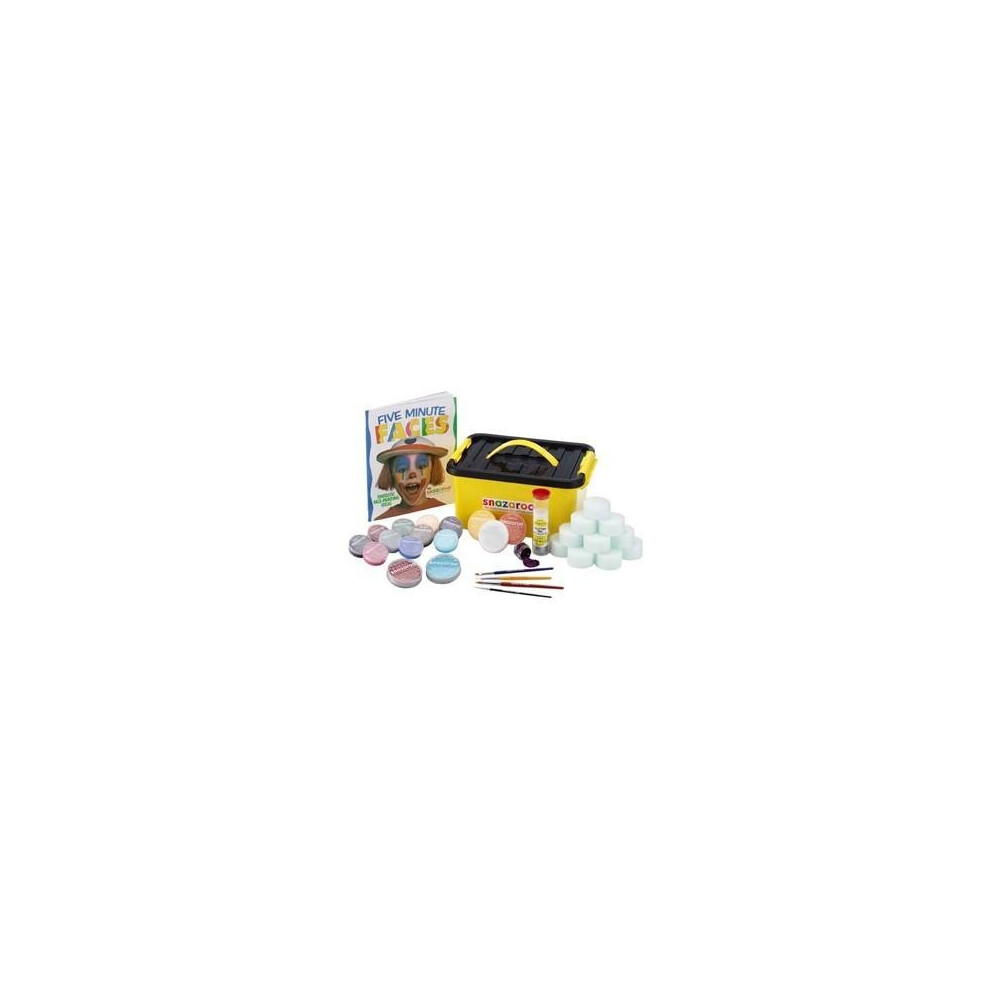 Snazaroo Professional Face Painters Kit - 1500 Faces, EU & FDA Compliant, Complete Set with 3x75ml, 10x30ml & 2 Sparkle Paints