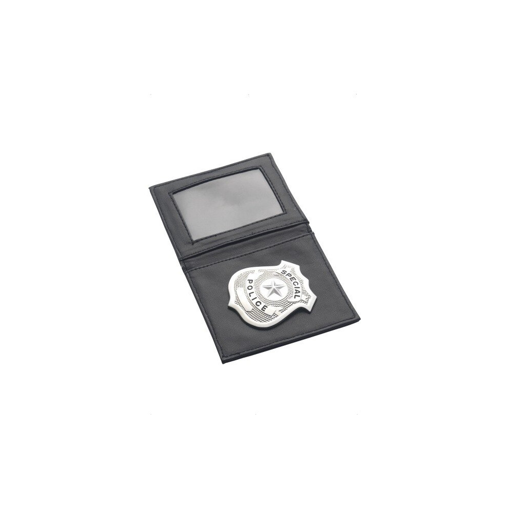 Smiffy's Police Badge In Wallet - Fancy Dress - Police Badge Wallet Fancy Dress Black/Silver
