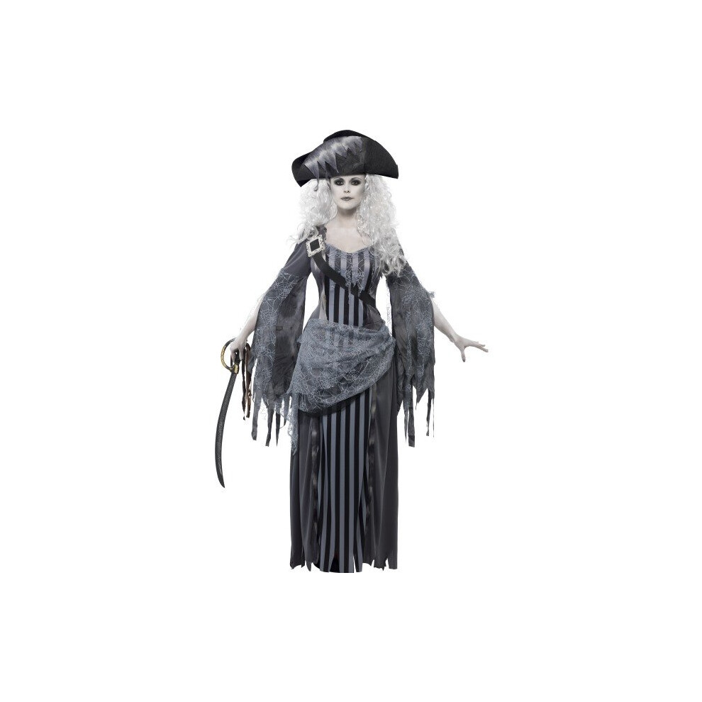 Smiffy's Adult Women's Ghost Ship Princess Costume, Dress And Hat, Ghost Ship, -