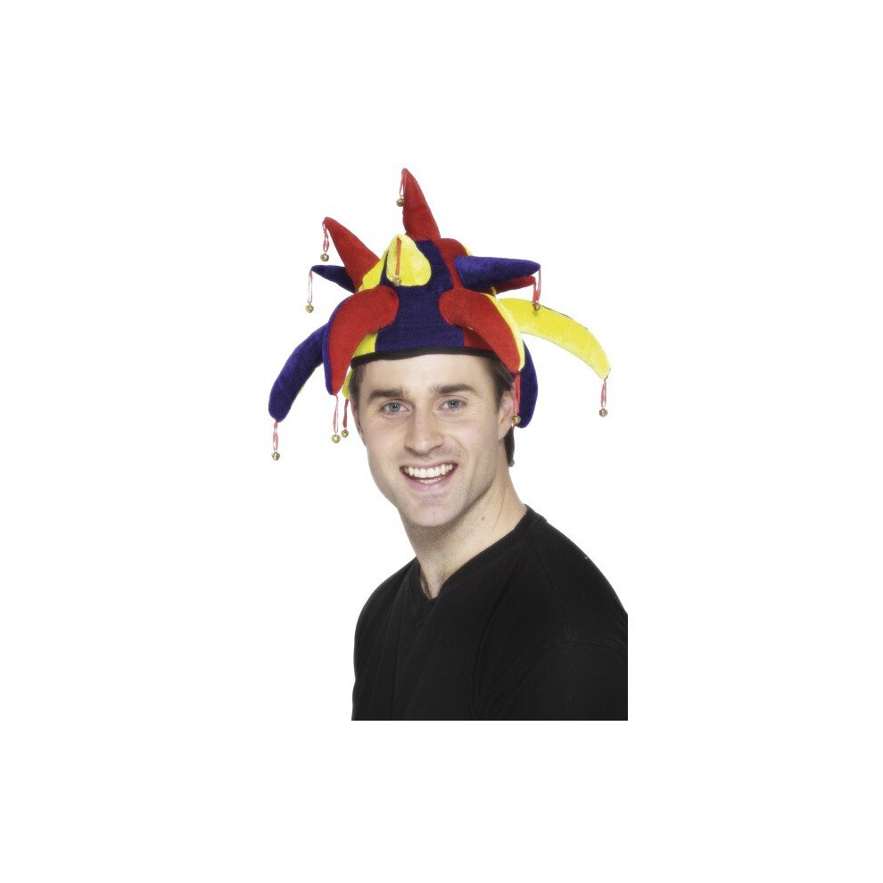 Smiffy's Jester Hat With Bells - Jester Hat Fancy Dress Bells Accessory Cap Adult Costume Not,Specified