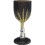 Halloween Black and Gold Plastic Stemware Glass 1
