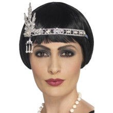 Silver Charleston headband with charms for adults