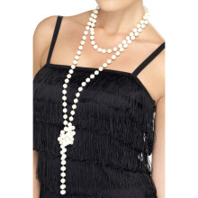 Smiffy's Pearl Necklace, 180cm - Long - Necklace Fancy Dress Costume Accessory - pearl necklace fancy dress costume accessory flapper long 20s