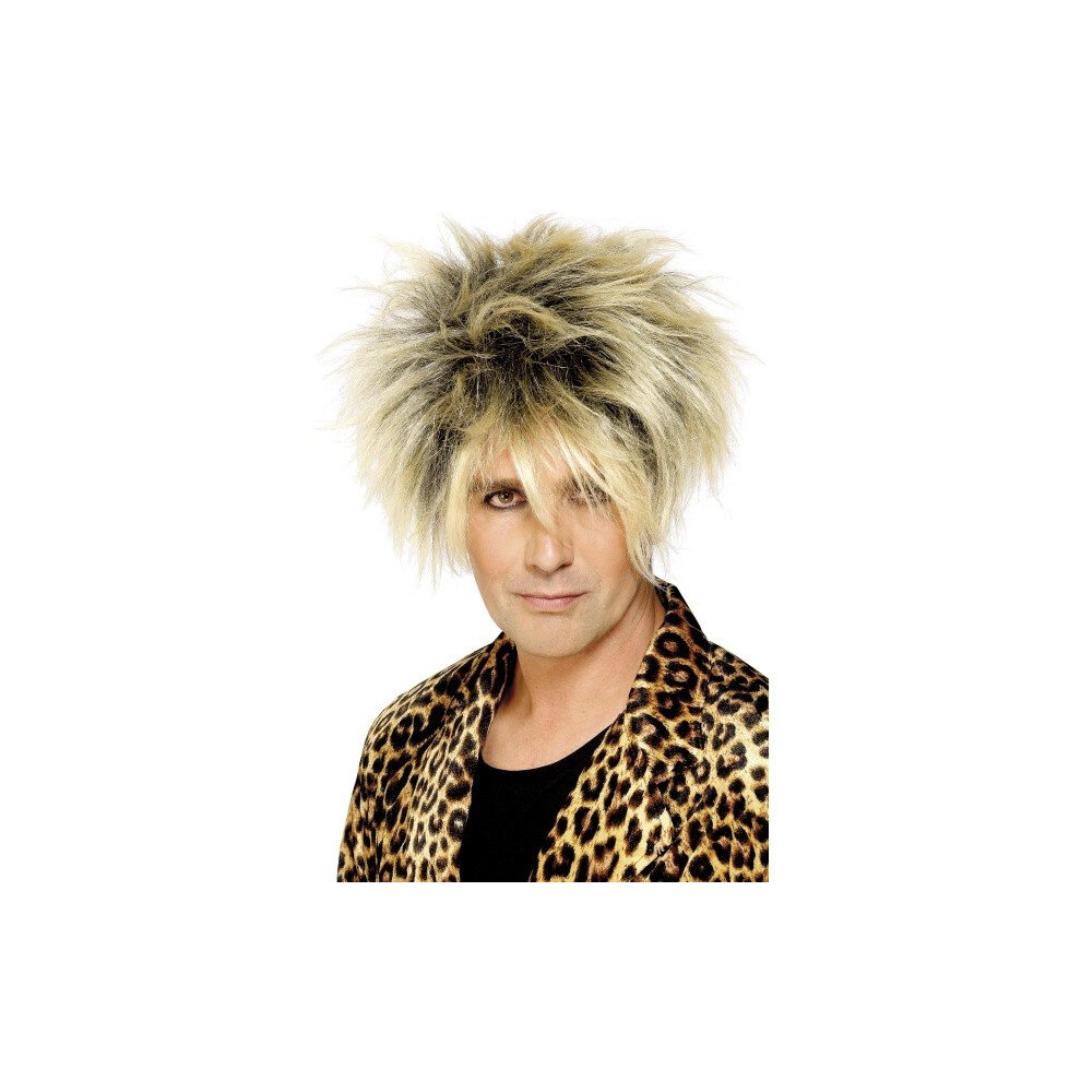Smiffy's Wild Boy Wig - Wig Wild Boy Fancy Dress Blonde 80S Mens 1980S Rod Costume Accessory