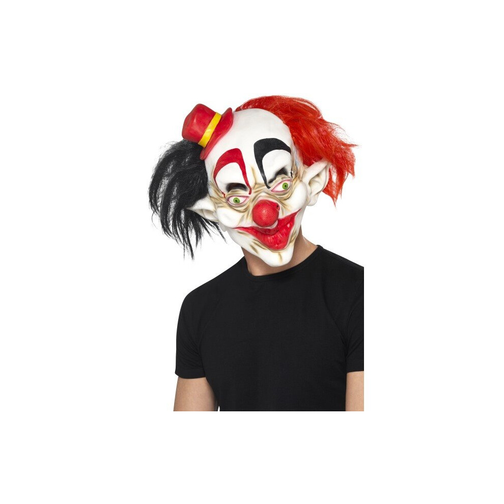 Smiffy's 44744 Creepy Clown Mask (one Size) -  clown creepy mask fancy dress halloween circus accessory smiffys costume black red