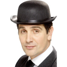 Black bowler hat