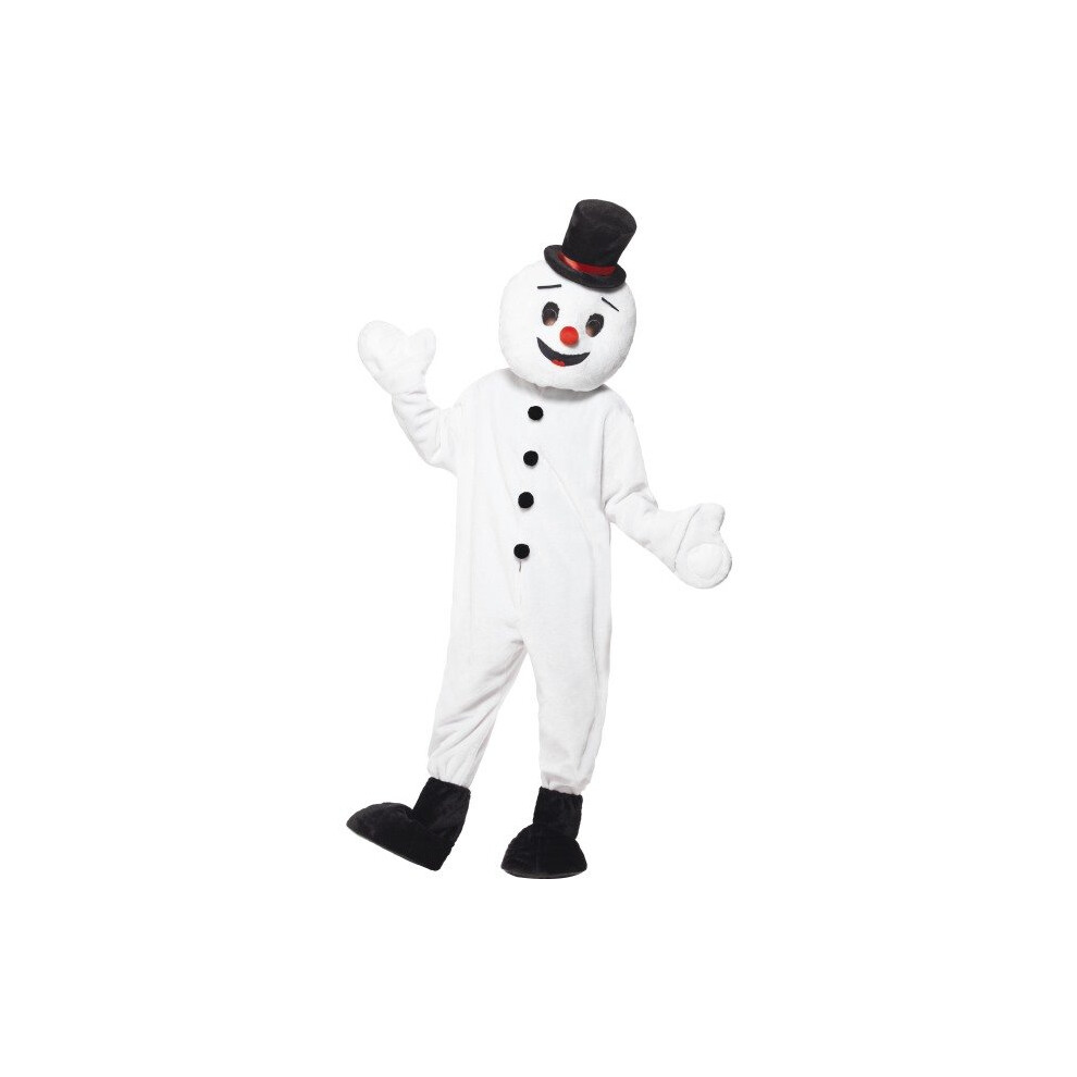 White Snowman Mascot Costume -  snowman fancy dress costume mascot mens christmas xmas adults novelty outfit smiffys