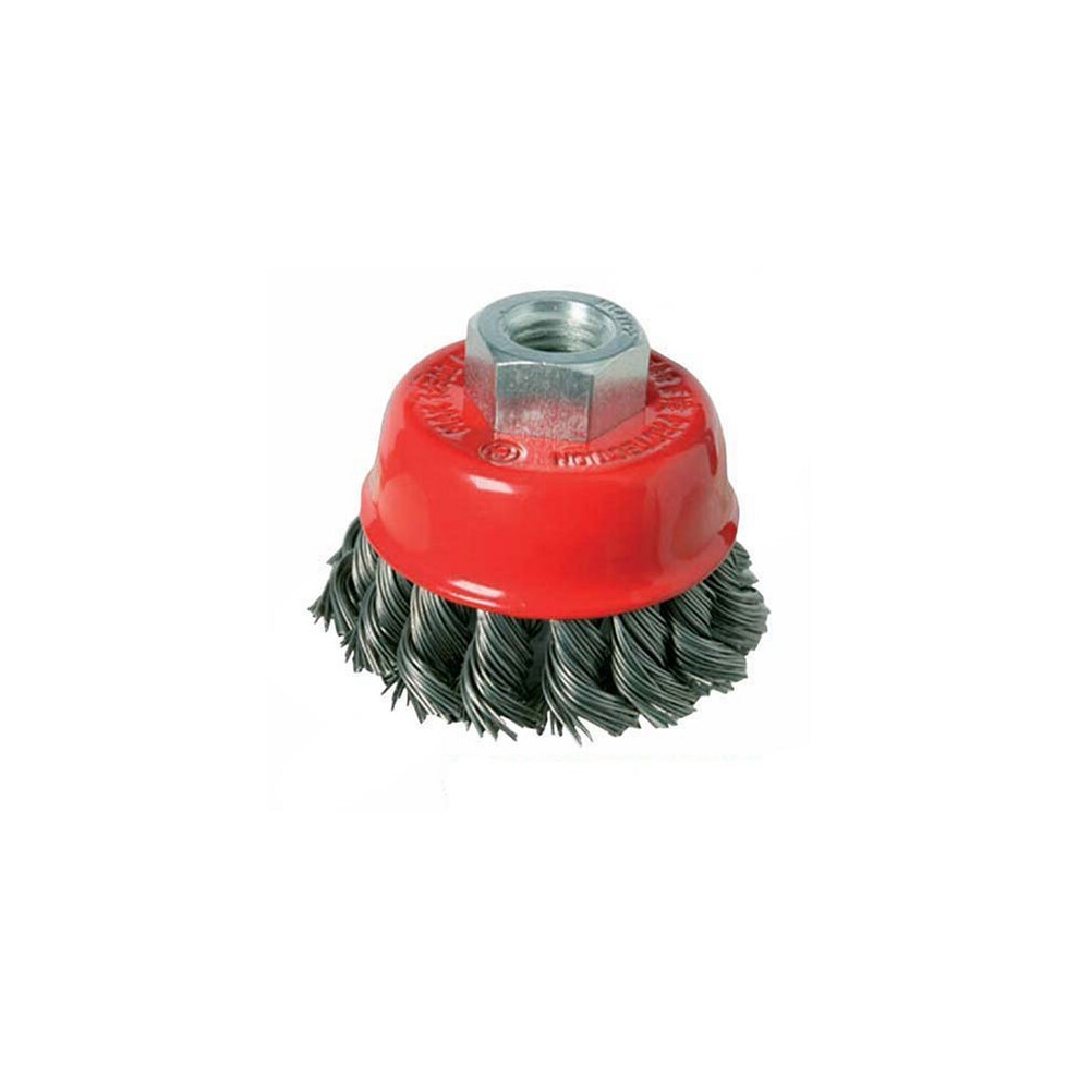 Silverline Angle Grinder 100mm Double Row Twist Knot Steel Wire Bowl Cup Brush