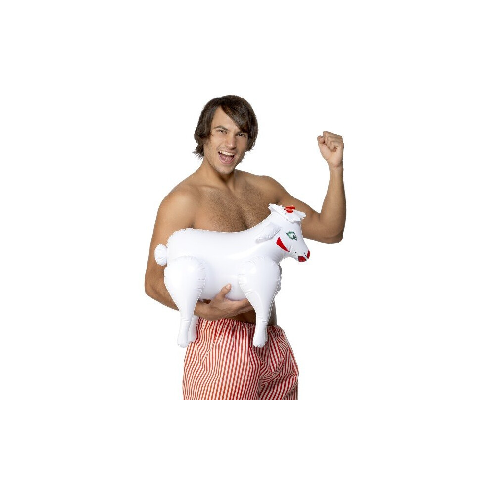 Smiffy's Inflatable Bonking Baa Baa Sheep - Night Stag Fancy Dress Joke - Inflatable Sheep Night Stag Fancy Dress Bonking Baa Joke