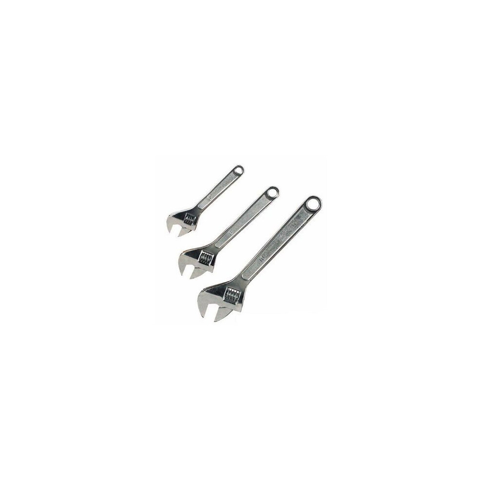 Silverline Adjustable Wrench Set 3Pce 150, 200 & 250Mm - 150 Wr03 - Adjustable Set Wrench 150 200 250Mm Wr03 3Pce