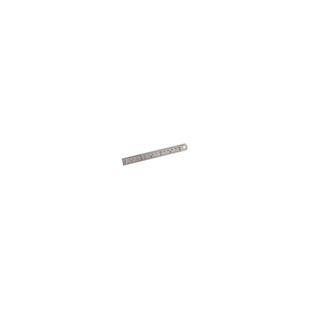 150mm Stainless Steel Ruler - Rule Silverline Mt65 Imperial -  steel rule 150mm silverline ruler mt65 stainless imperial