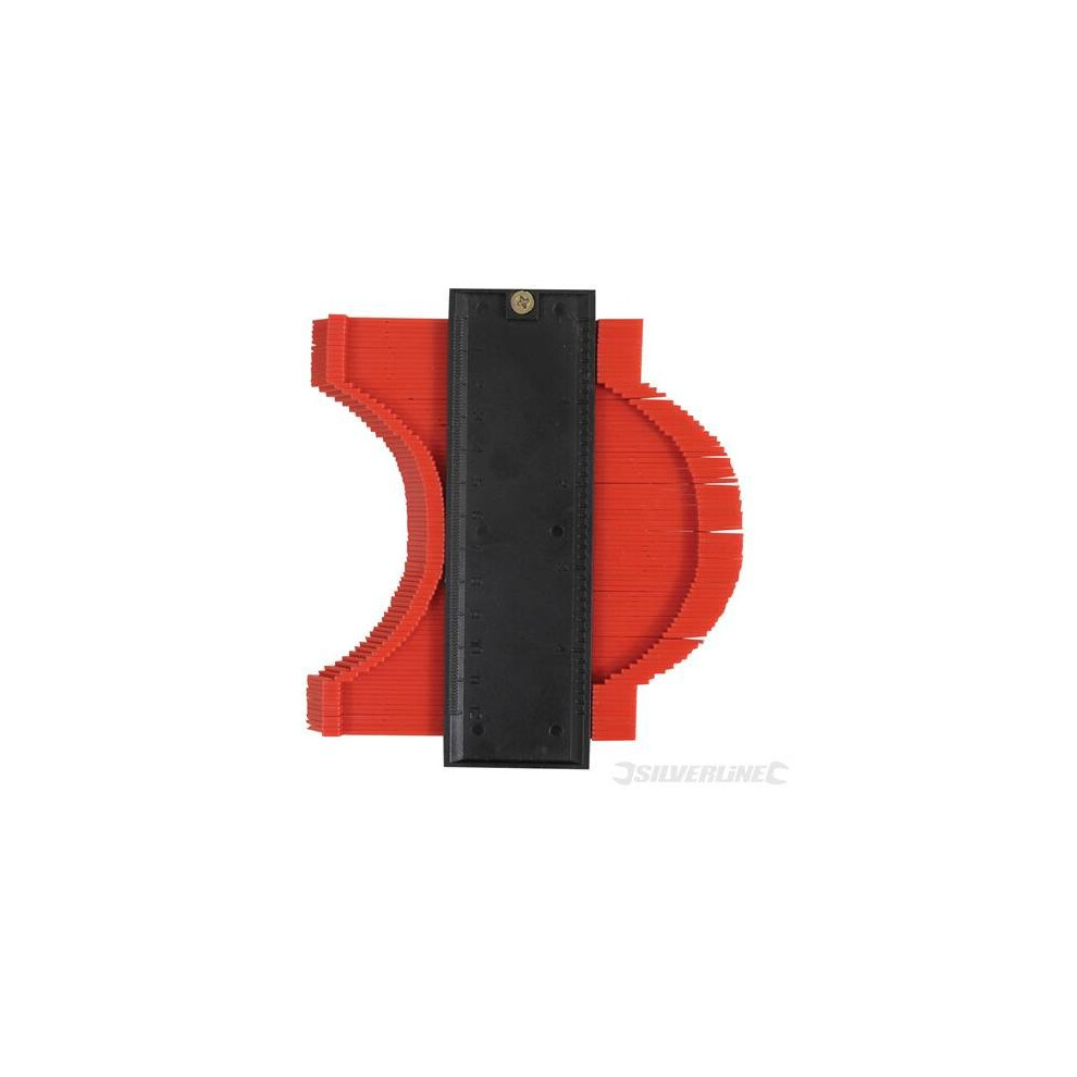 125mm Profile Contour Guage - Gauge Silverline 151221 -  profile gauge 125mm silverline 151221