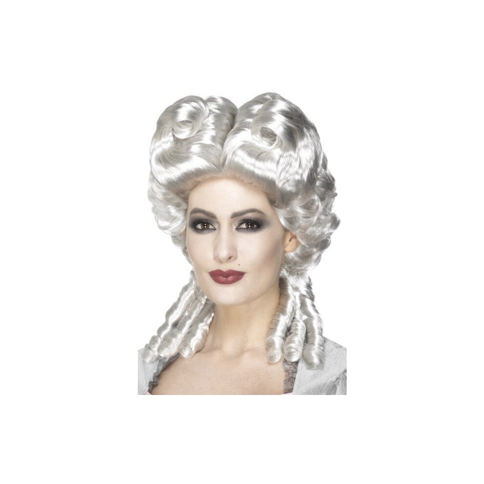 Smiffy's 45087 White Marie Antoinette Wig -  marie antoinette wig ladies fancy dress baroque costume white adults accessory french accessories