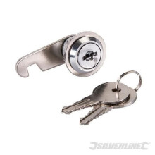 16mm Nickel Plated Cam Lock - Silverline 217776 -  cam lock 16mm silverline 217776