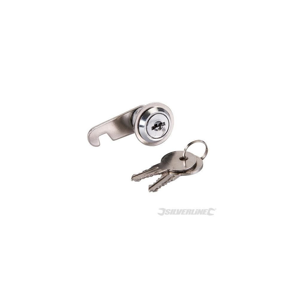 16mm Nickel Plated Cam Lock - Silverline 217776 -  cam lock 16mm silverline 217776