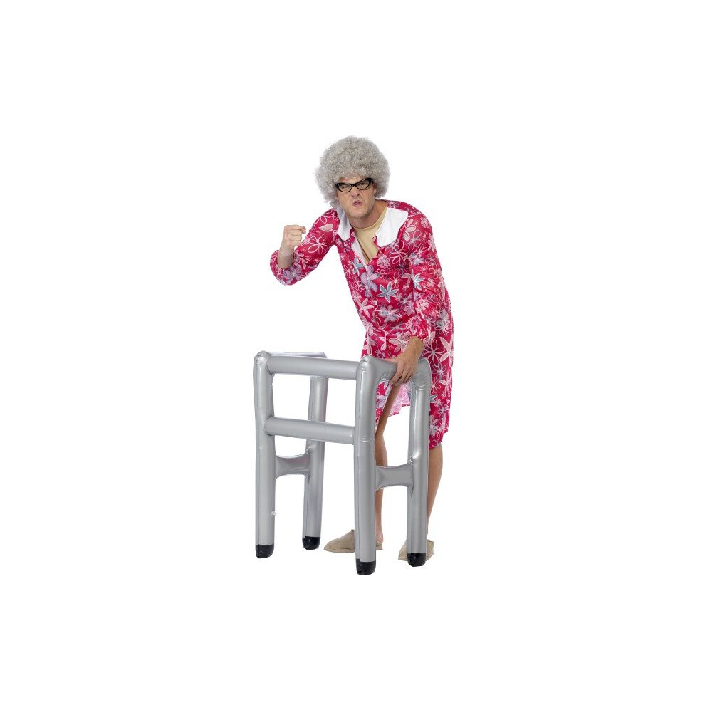 Smiffy's Novelty Inflatable Zimmer Frame. - Frame Fancy Dress - Inflatable Frame Zimmer Fancy Dress Silver