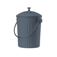 Kompostbehälter - EDDINGTONS - Bambus - 4,5 L - Doppelte Kohlenstofffilter - Edelstahlgriff