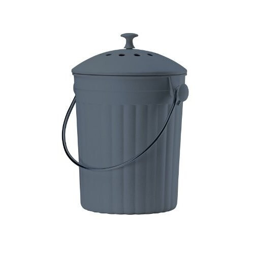 Kompostbehälter - EDDINGTONS - Bambus - 4,5 L - Doppelte Kohlenstofffilter - Edelstahlgriff