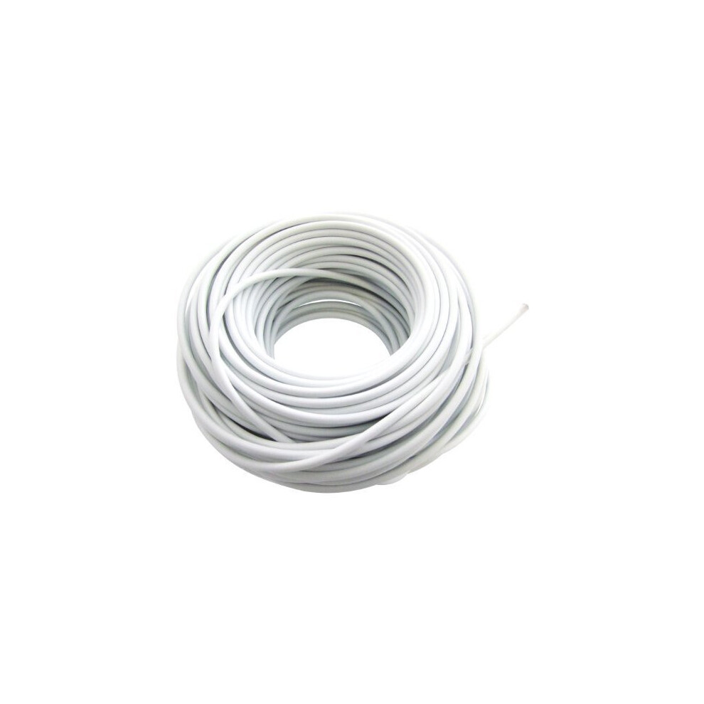 30m Curtain Wire - Window White Cord Cable Net Free Hooks Eyes Home New Office -  wire curtain window white cord cable net free hooks eyes home new