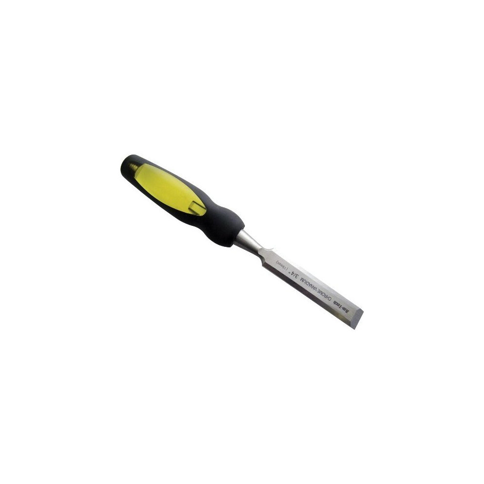 3/4" Wood Chisel With Soft Grip - Cr-V - Crv Bevel Edge 34 Chromevanad - Wood Chisel Crv Bevel Edge 34 Soft Grip Chromevanad Carpenters Carving 5032759035366