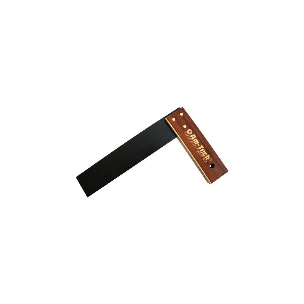 9" Wooden Tri Square - Carpenters Hardwood Steel Blade Brass Faced Measuring - Square Carpenters Tri Hardwood Wooden Steel Blade Brass Faced 5032759011421