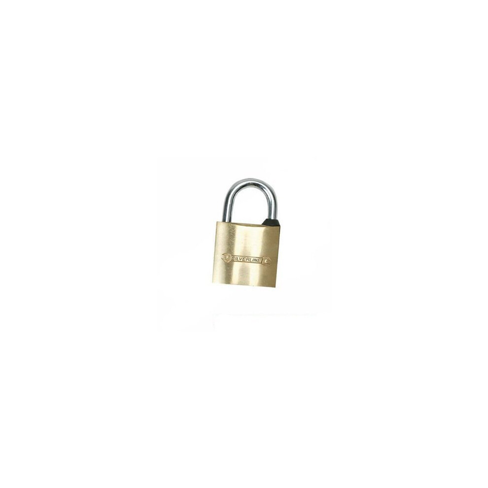 Silverline 50Mm Brass Padlock - Mss04 3 Keys - Brass Padlock 50Mm Mss04 3 Keys