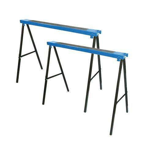 Silverline Metal Saw Horse Twin Pack 125kg - 100kg 783160 Trestles Load Max -  metal saw silverline horse twin pack 100kg 783160 trestles 125kg load