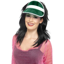 Smiffy's 1980's Women's Sun Visor (green) - visor sun fancy dress 80s green mens ladies 1980s accessory womens smiffys 44947