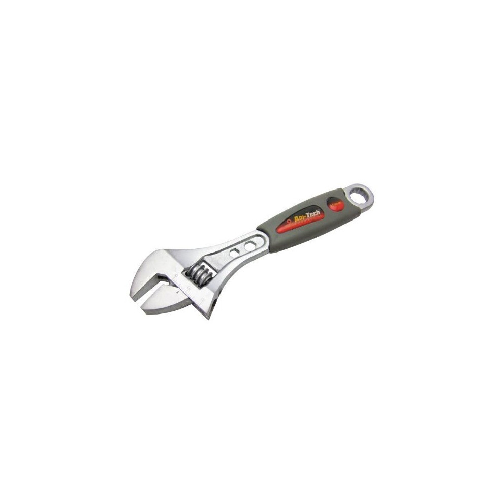 6" Adjustable Wrench Injected Grip - 6 Spanner 150Mm Pipe Mechanic Plumber - Adjustable Wrench 6 Spanner 150Mm Pipe Grip Mechanic Plumber Joiner 5032759027552
