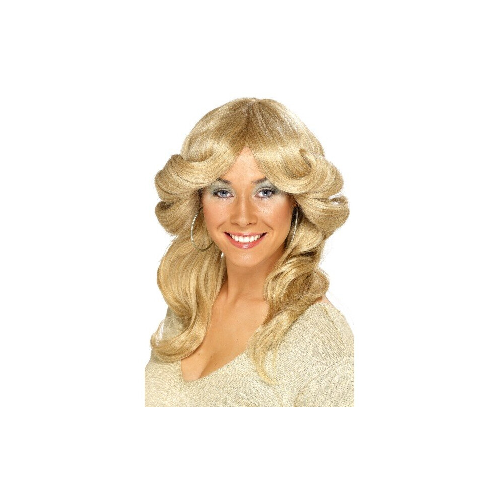 Smiffy's 70'S Flick Wig - Wig Flick 70S Fancy Dress Blonde Ladies 1970S Costume
