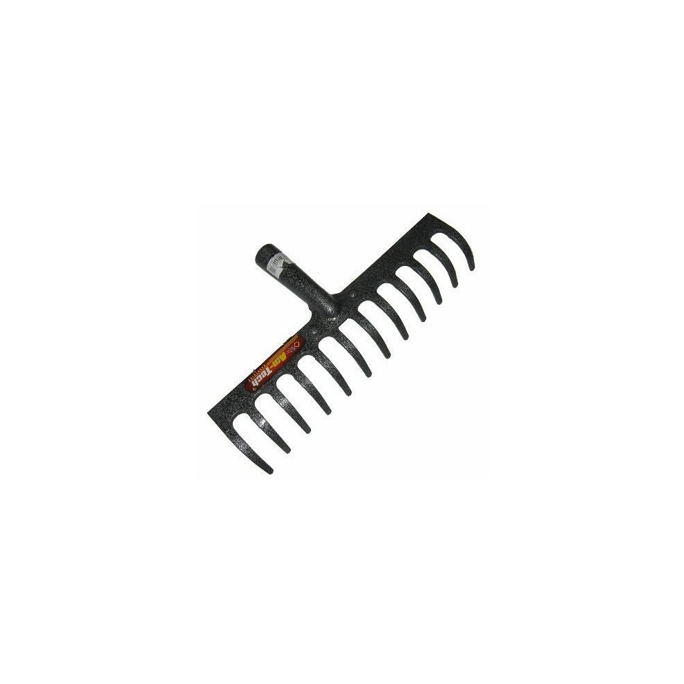 12 Tooth Forged Carbon Steel Rake Head -  head rake 12 tooth amtech teeth replacement garden lawn leaf leaves metal carbon steel swivel hand riveter