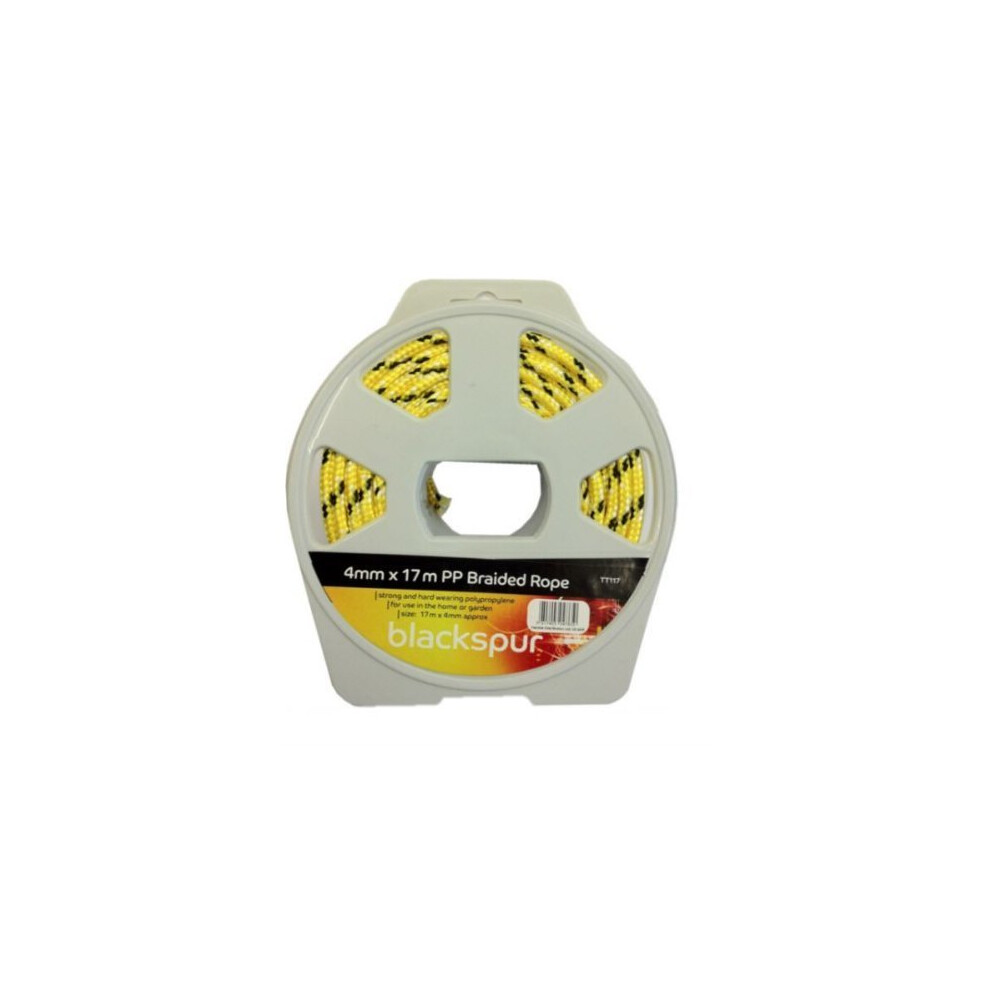 17 M X 4Mm Polypropylene Braided Rope On Reel - 20 4 M Blackspur Pull Start - Braided Rope X Polypropylene Reel 20M 4 Mm 4Mm Blackspur 17 Pull Start 5017403047650