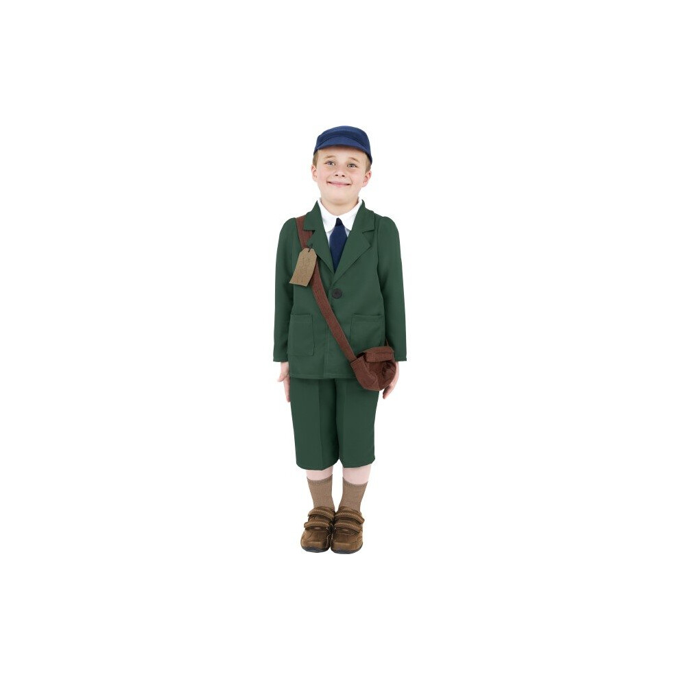 Smiffy's World War Ii Evacuee Boy Costume, Coat, Trousers, Hat And Bag, Ages -