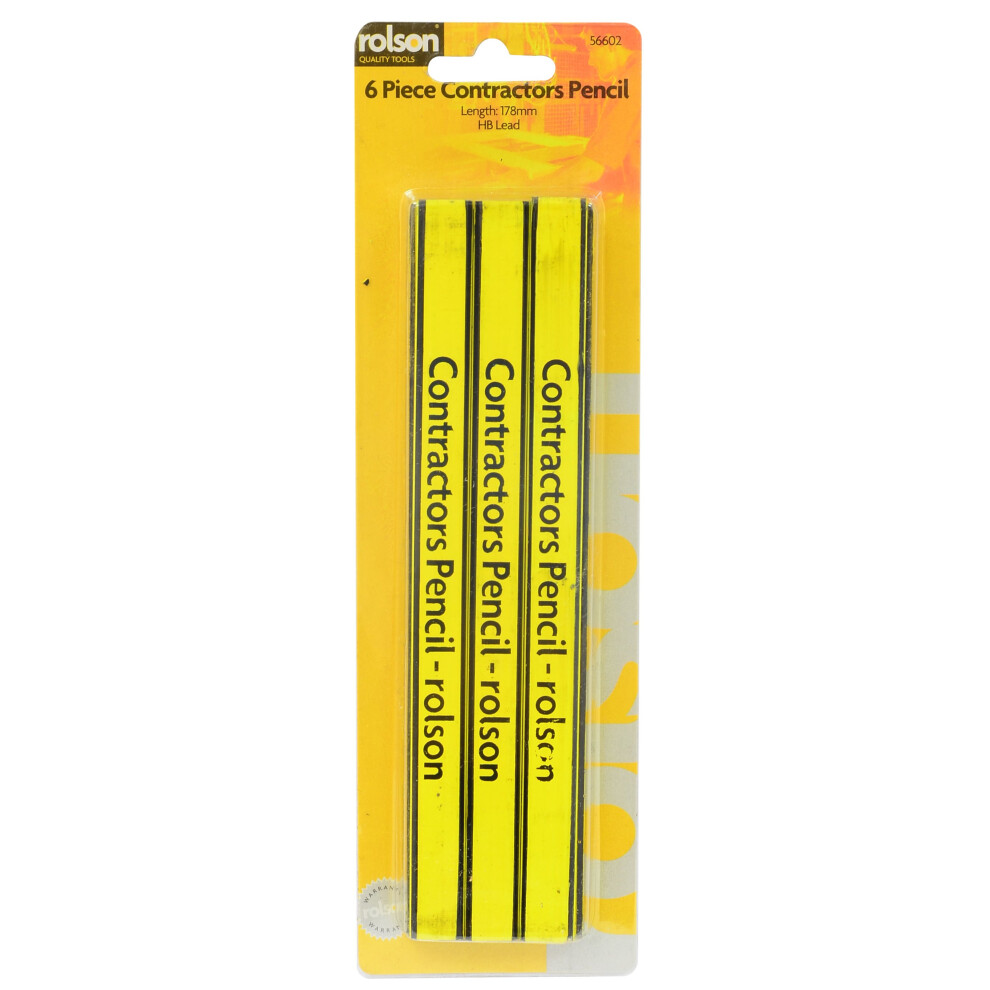 6 Piece Contractors Pencil Pack - Rolson Pieces -  rolson contractors pencil 6 pieces