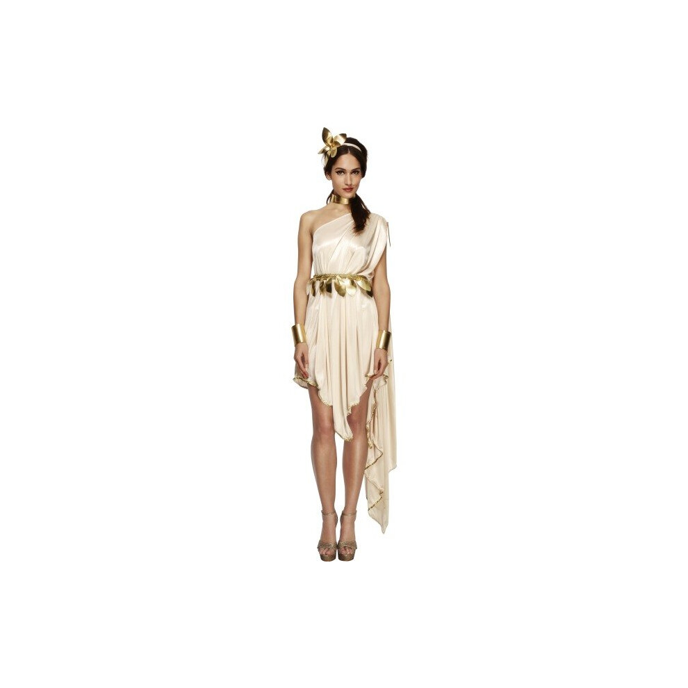 Smiffy's Women's Fever Goddess Costume, Dress, Belt, Arm Cuffs, Choker And - Dress Goddess Costume Fancy Greek Ladies Fever Roman Toga Womens