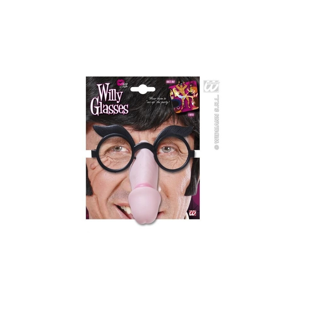 Willy Glasses Hen & Stag Party Novelty Glasses Specs & Shades For Fancy Dress - Willy Party Glasses Hen Eye Mask Funny Night Stag Naughty Joke Black