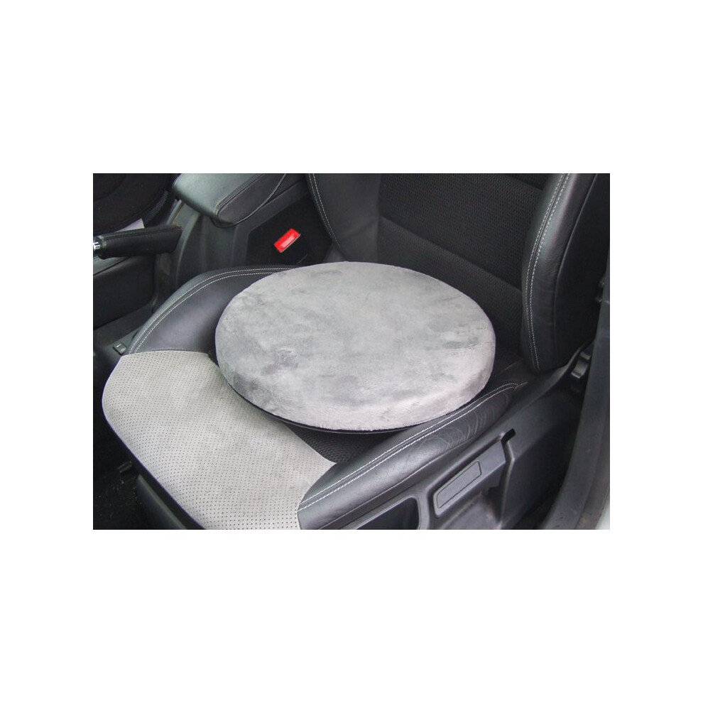 Streetwize SWSV2 4.5cm Memory Foam Swivel Cushion – 360 Car/Chair Seat, 40cm, Anti-Slip, Grey