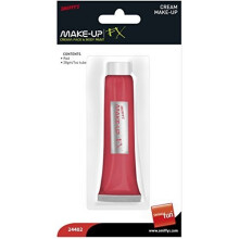 Smiffys Make-up Fx, Aqua Cream Make-up, Red, 28ml / 1oz Tube - Red Face Paint - cream red face paint make up halloween smiffys makeup body orange