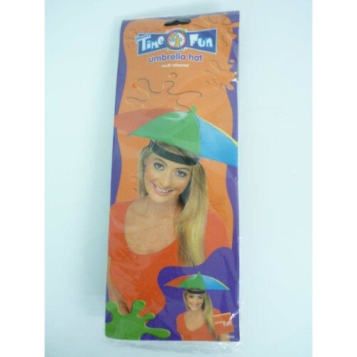 Smiffy's Adult multi-colored umbrella hat