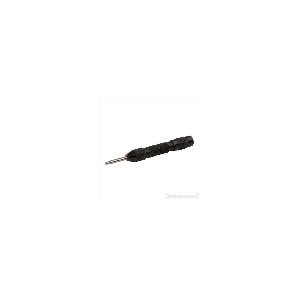 130mm Steel Auto Centre Punch - Silverline 196555 -  punch centre auto silverline steel 130mm 196555