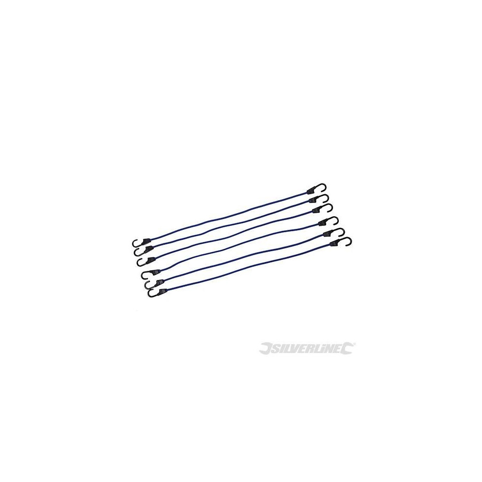 Silverline Bungee Cords 6pk 900mm - 140823 -  bungee cords silverline 900mm 6pk 140823