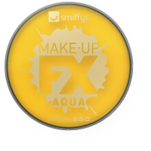 Smiffy's Make-up Fx Aqua Face And Body Paint Water Based, 16ml - Yellow - -  face paint body smiffys fx yellow make up fancy dress water based 16ml